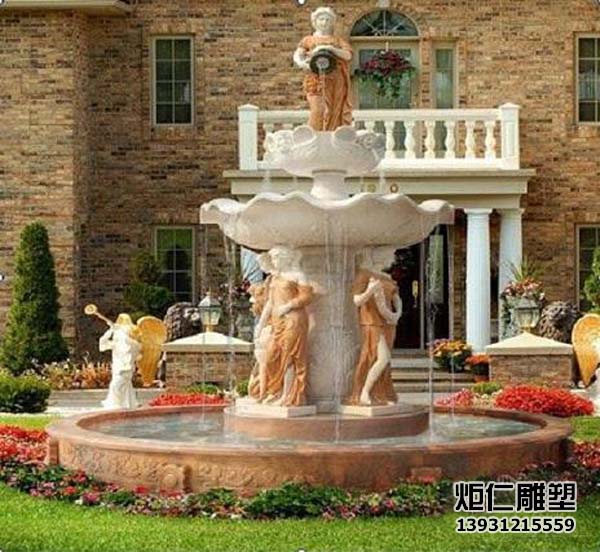 大理石欧式雕塑喷泉