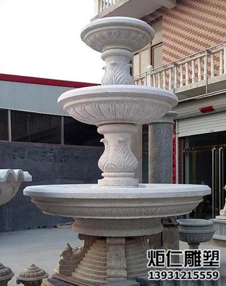 中式花岗岩石雕喷泉