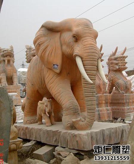 大理石大象雕塑