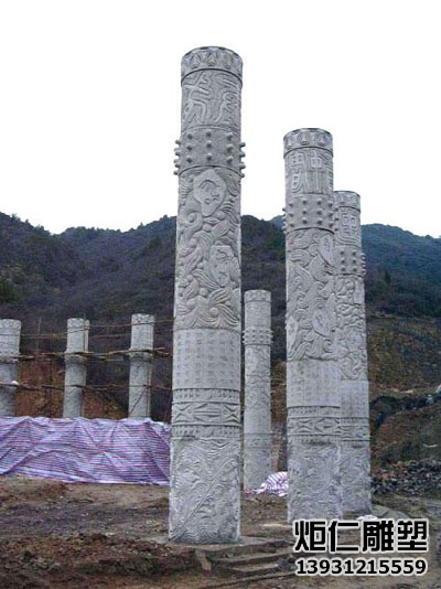 花岗岩石雕景观柱