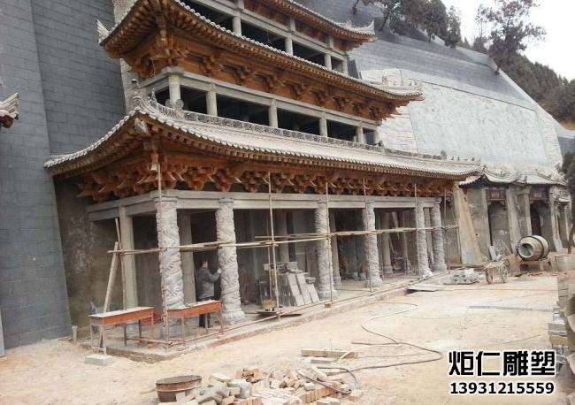 青石浮雕、龙柱制作及安装