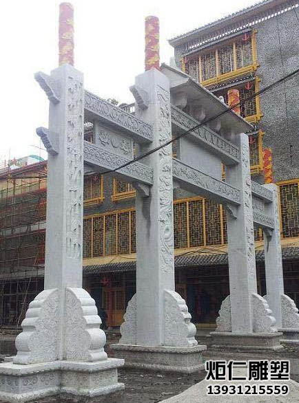 花岗岩牌坊制作以及安装